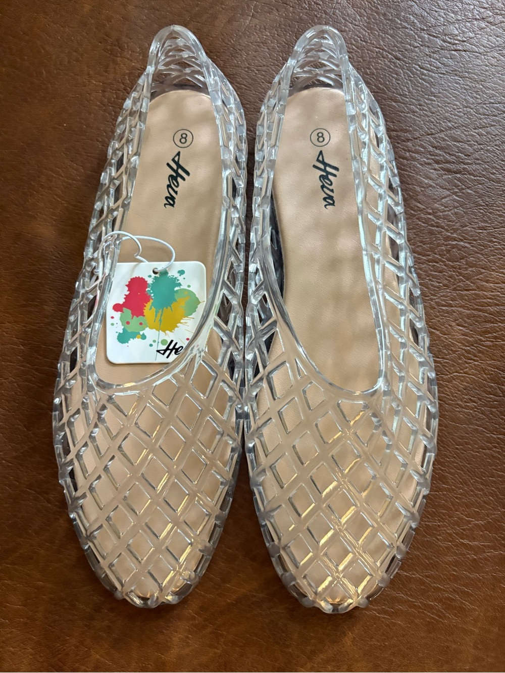 Clear Jelly Flats for Women - Transparent